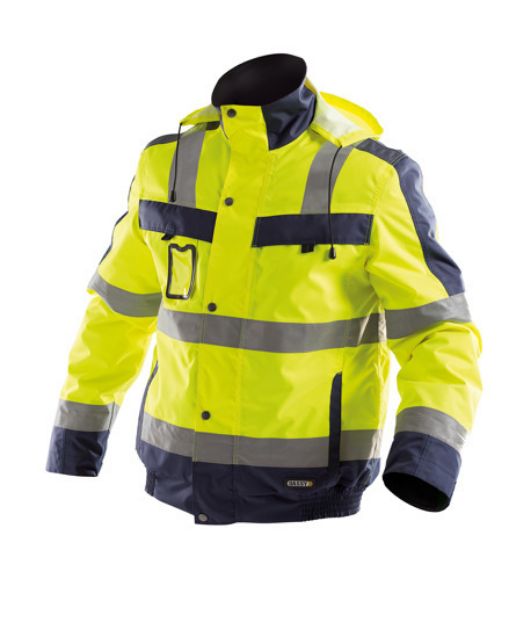 Afbeeldingen van Dassy winter jack Lima geel/ blauw