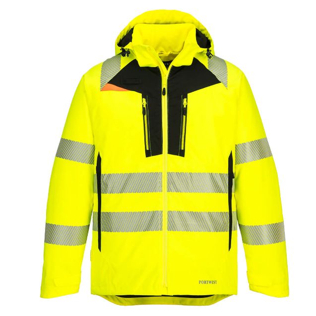 Afbeeldingen van PW Winterjas Hi-Vis DX461 geel/zwart M
